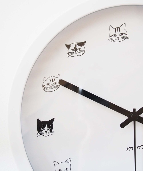 松尾ミユキ（マツオミユキ）の「松尾ミユキ/掛け時計M/猫（掛け時計・レディース・ベージュ/グレー/ホワイト・M）」の11枚目の写真
