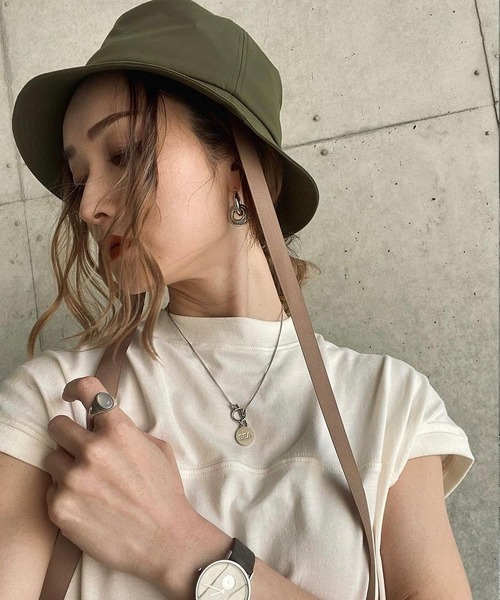 polcadot（ポルカドット）の「グログラン ストラップ バケットハット（ハット・レディース・ベージュ/ブラック/パープル/カーキ・FREE）」の19枚目の写真