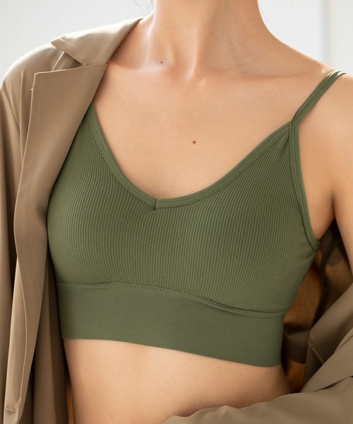 SAISON DE PAPILLON（セゾンドパピヨン）の「リブ編みミディ丈ブラトップ（その他アンダーウェア/インナー・レディース・パープル/テラコッタ/ホワイト/ブラック/ベージュ/カーキ・M）」の9枚目の写真