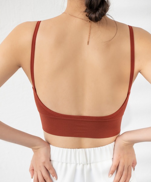 SAISON DE PAPILLON（セゾンドパピヨン）の「リブ編みミディ丈ブラトップ（その他アンダーウェア/インナー・レディース・パープル/テラコッタ/ホワイト/ブラック/ベージュ/カーキ・M）」の12枚目の写真