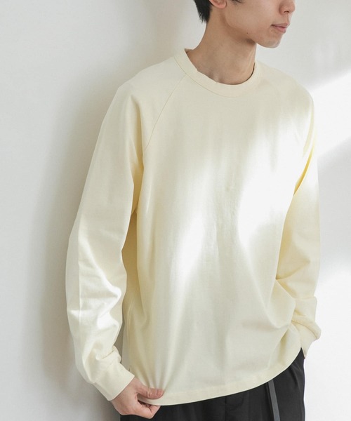 FORK&SPOON（フォークアンドスプーン）の「FORK&SPOON　ラグランロングスリーブTシャツ（Tシャツ/カットソー・メンズ・オフホワイト/グリーン/ネイビー・4/5）」の2枚目の写真