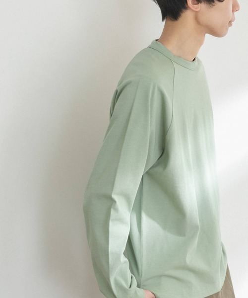 FORK&SPOON（フォークアンドスプーン）の「FORK&SPOON　ラグランロングスリーブTシャツ（Tシャツ/カットソー・メンズ・オフホワイト/グリーン/ネイビー・4/5）」の5枚目の写真