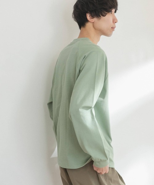 FORK&SPOON（フォークアンドスプーン）の「FORK&SPOON　ラグランロングスリーブTシャツ（Tシャツ/カットソー・メンズ・オフホワイト/グリーン/ネイビー・4/5）」の6枚目の写真