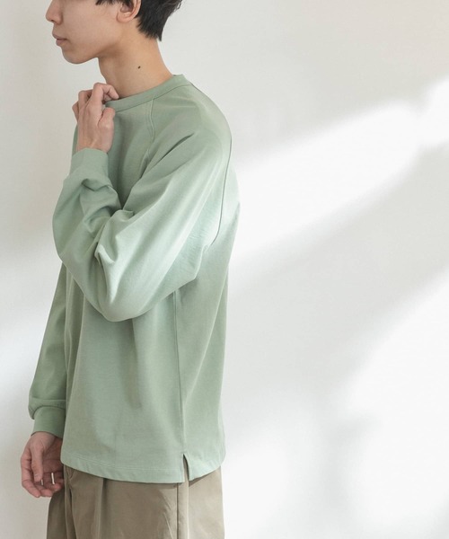 FORK&SPOON（フォークアンドスプーン）の「FORK&SPOON　ラグランロングスリーブTシャツ（Tシャツ/カットソー・メンズ・オフホワイト/グリーン/ネイビー・4/5）」の8枚目の写真