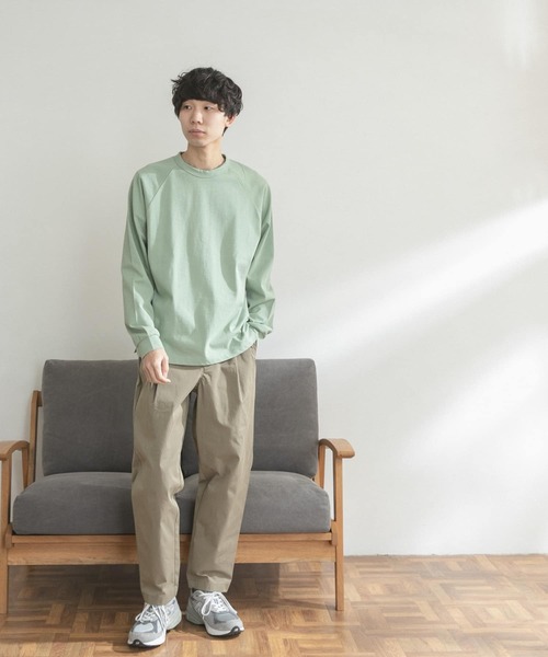 FORK&SPOON（フォークアンドスプーン）の「FORK&SPOON　ラグランロングスリーブTシャツ（Tシャツ/カットソー・メンズ・オフホワイト/グリーン/ネイビー・4/5）」の9枚目の写真