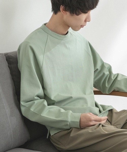 FORK&SPOON（フォークアンドスプーン）の「FORK&SPOON　ラグランロングスリーブTシャツ（Tシャツ/カットソー・メンズ・オフホワイト/グリーン/ネイビー・4/5）」の10枚目の写真