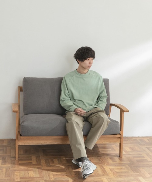 FORK&SPOON（フォークアンドスプーン）の「FORK&SPOON　ラグランロングスリーブTシャツ（Tシャツ/カットソー・メンズ・オフホワイト/グリーン/ネイビー・4/5）」の11枚目の写真