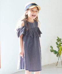 apres les cours | WEB限定 スカラップ刺繍オフショルワンピース(ワンピース)