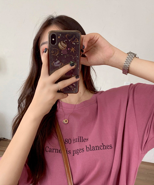 JUNOAH（ジュノア）の「フロントプリントTシャツ（Tシャツ/カットソー・レディース・ホワイト/ライトブルー/パープル・MEDIUM/LARGE/X-LARGE）」の15枚目の写真