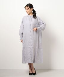 Samansa Mos2 | 35th【Slowlinen】スカーフ刺繍ワンピース(ワンピース)