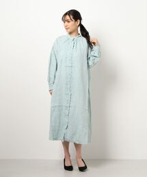 Samansa Mos2 | 35th【Slowlinen】スカーフ刺繍ワンピース(ワンピース)