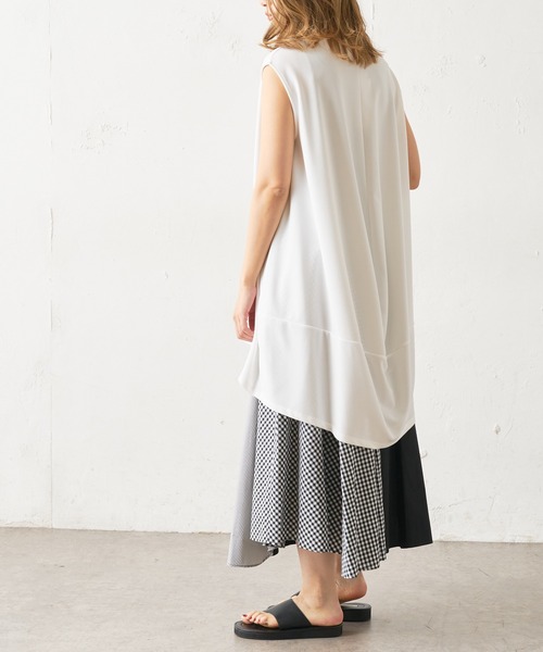 Lui's（ルイス）の「ギンガム・ストライプミックスアシメヘムラインスカート（スカート・レディース・ブラック・FREE）」の13枚目の写真