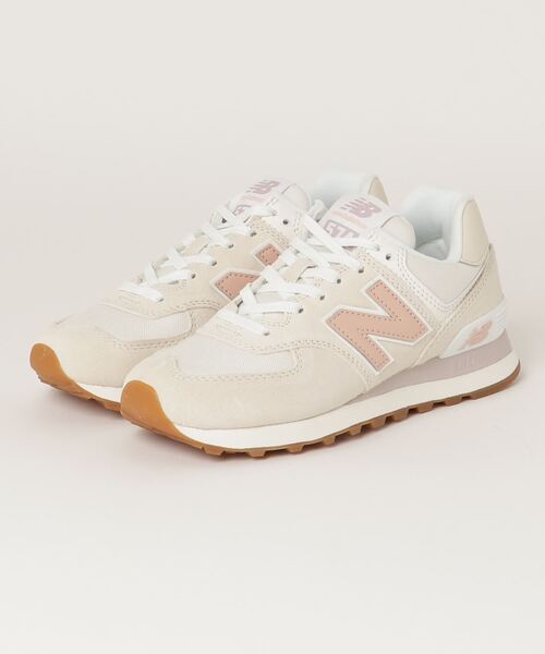 NEW BALANCE(ニューバランス)の「WL574(スニーカー・レディース・グレー/ホワイト/ネイビー/ピンク・24.0cm/24.5cm/23.0cm/22.5cm/23.5cm/22.0cm/25.0cm)」の2枚目の写真