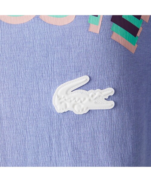 LACOSTE L!VE（ラコステライブ）の「LACOSTE L!VE 3Dアーチネームクルーネックスウェット（スウェット・メンズ・ライトイエロー/バイオレット・L/S/M/XS）」の7枚目の写真