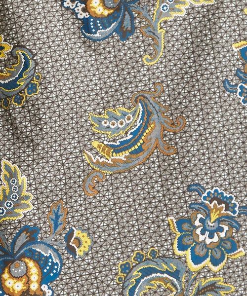 cardo fabrica（カルドファブリカ）の「◇アフリカンバティックテーパード台形マキシスカート（スカート・レディース・グレー/グリーン・FREE）」の12枚目の写真