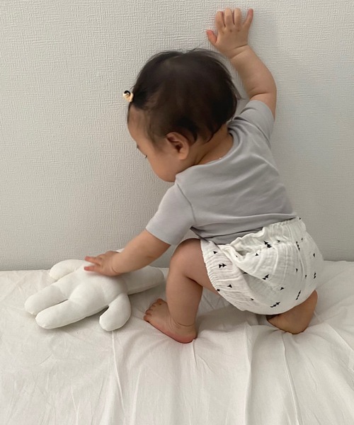 SANSeLF（サンセルフ）の「【SANSeLF】gauze short pants  sank11s21（その他ベビー用品・キッズ・ホワイト/ネイビー/ピンク・S）」の2枚目の写真