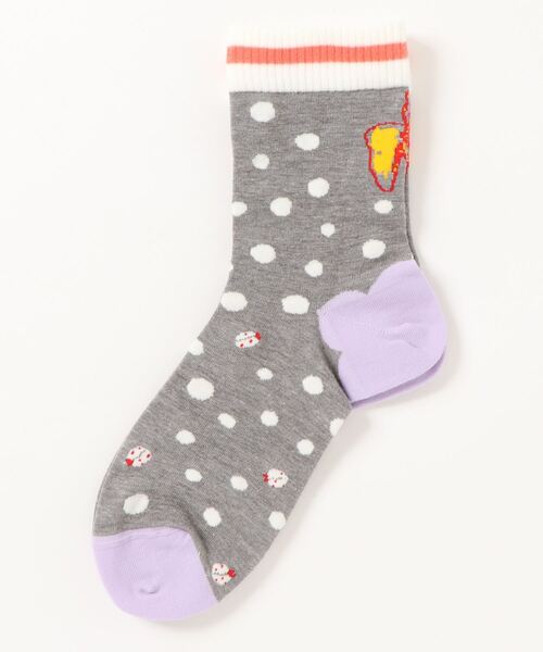 tsumori chisato SLEEP(ツモリチサト スリープ)の「綿アクリル×ドット/ソックス(ソックス/靴下・レディース・アイボリー/ブルー/グレー・MEDIUM)」の3枚目の写真