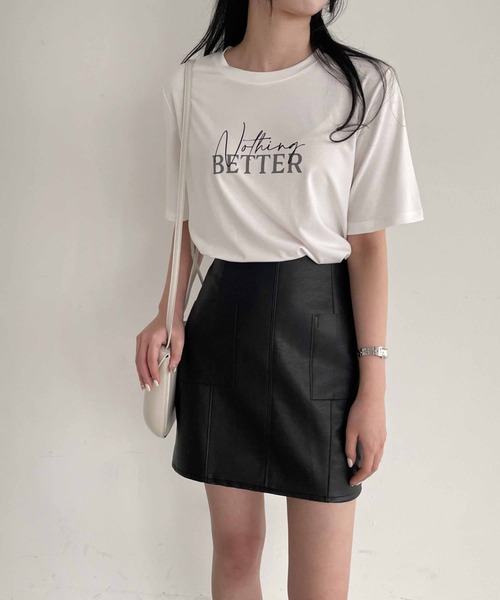 CEMONEMO（セモネモ）の「NOTHING BETTER ロゴ プリント Tシャツ（Tシャツ/カットソー・レディース・ホワイト/ピンク/イエロー・FREE）」の20枚目の写真