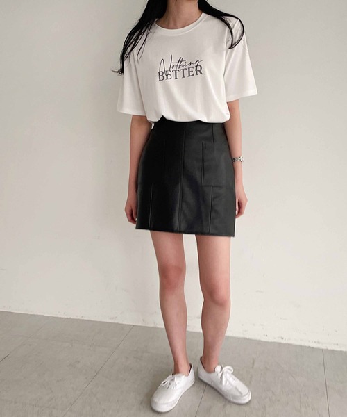 CEMONEMO（セモネモ）の「NOTHING BETTER ロゴ プリント Tシャツ（Tシャツ/カットソー・レディース・ホワイト/ピンク/イエロー・FREE）」の18枚目の写真