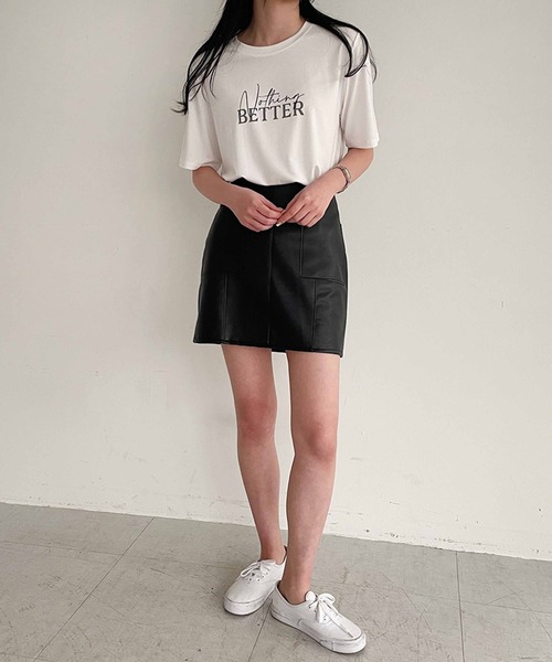 CEMONEMO（セモネモ）の「NOTHING BETTER ロゴ プリント Tシャツ（Tシャツ/カットソー・レディース・ホワイト/ピンク/イエロー・FREE）」の17枚目の写真