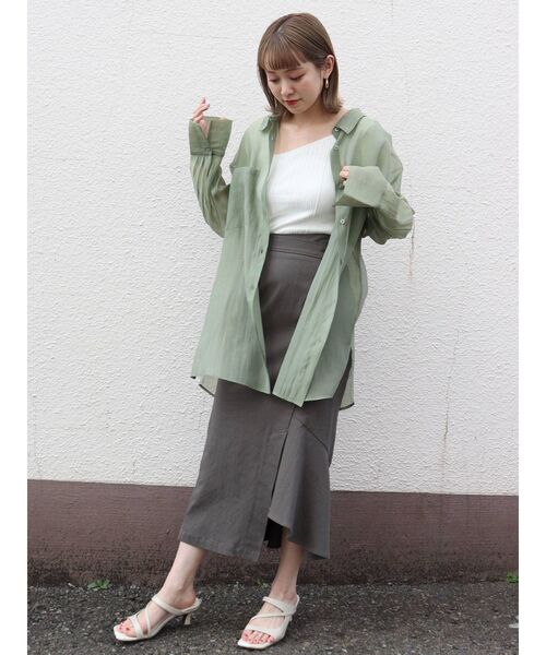 MURUA（ムルーア）の「ランダムリブニットハーフトップス（ニット/セーター・レディース・ブラック/ベージュ/オフホワイト/ブルー・FREE）」の8枚目の写真