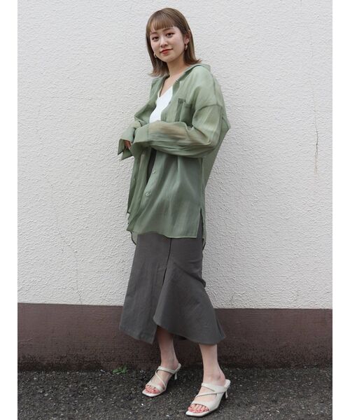 MURUA（ムルーア）の「ランダムリブニットハーフトップス（ニット/セーター・レディース・ブラック/ベージュ/オフホワイト/ブルー・FREE）」の5枚目の写真