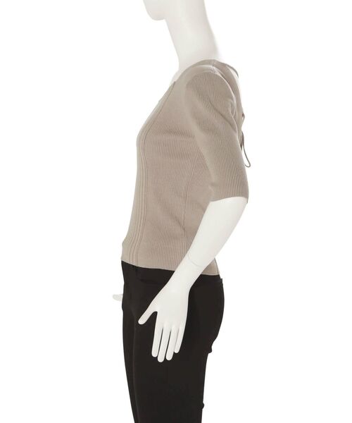 MURUA（ムルーア）の「ランダムリブニットハーフトップス（ニット/セーター・レディース・ブラック/ベージュ/オフホワイト/ブルー・FREE）」の15枚目の写真