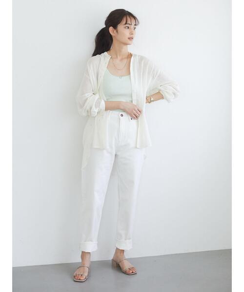 CRAFT STANDARD BOUTIQUE（クラフトスタンダードブティック）の「バンドカラードビーシアーシャツ　＊◇（シャツ/ブラウス・レディース・オフホワイト/モカ・FREE）」の20枚目の写真