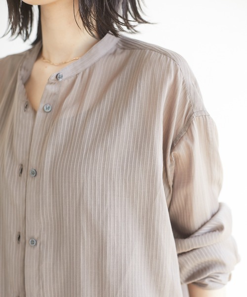 CRAFT STANDARD BOUTIQUE（クラフトスタンダードブティック）の「バンドカラードビーシアーシャツ　＊◇（シャツ/ブラウス・レディース・オフホワイト/モカ・FREE）」の18枚目の写真