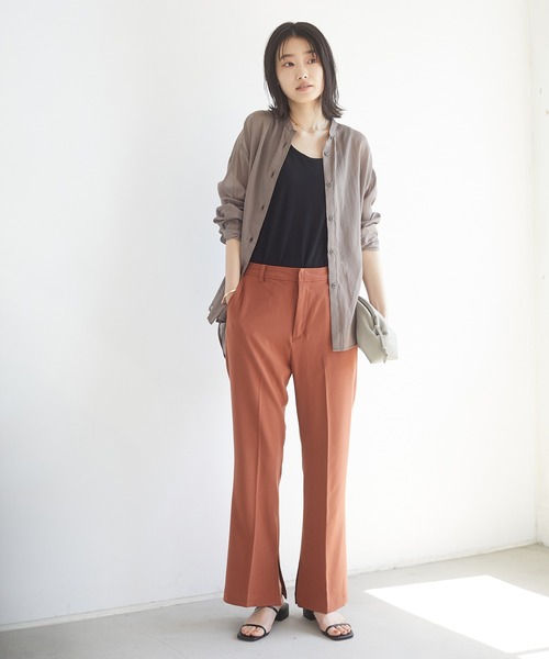 CRAFT STANDARD BOUTIQUE（クラフトスタンダードブティック）の「バンドカラードビーシアーシャツ　＊◇（シャツ/ブラウス・レディース・オフホワイト/モカ・FREE）」の14枚目の写真