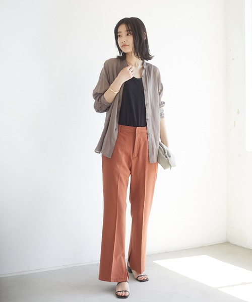 CRAFT STANDARD BOUTIQUE（クラフトスタンダードブティック）の「バンドカラードビーシアーシャツ　＊◇（シャツ/ブラウス・レディース・オフホワイト/モカ・FREE）」の15枚目の写真