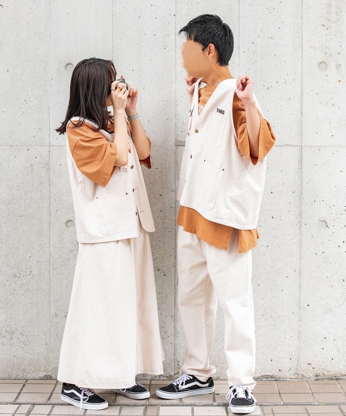 PairPair（ペアペア）の「シェフスカート(セットアップ/リンクアイテム)（スカート・レディース・ベージュ/スミクロ/アイボリー・FREE）」の4枚目の写真