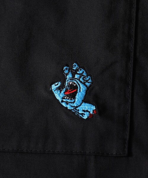 FREAK'S STORE（フリークスストア）の「WEB限定 SANTA CRUZ/サンタクルーズ 別注 ショートスリーブ クレリックワークシャツ/ビッグシルエット/レオパード柄/セットアップ対応（シャツ/ブラウス・メンズ・ブラック/ベージュ/サックスブルー/グレー系その他/ブラウン系その他/サーモンピンク/グレー系その他2・SMALL/MEDIUM/LARGE）」の20枚目の写真