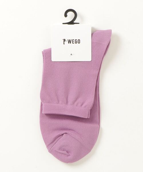 WEGO（ウィゴー）の「WEGO/ナイロン混ソックス（ソックス/靴下・レディース・ブラウン/パープル/ホワイト/ブラック/グリーン・23-25cm）」の5枚目の写真