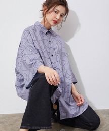JUNRED（ジュンレッド）の「ラインアートペイントビックシャツ（シャツ/ブラウス・メンズ）」