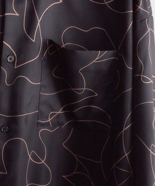 JUNRED（ジュンレッド）の「ラインアートペイントビックシャツ（シャツ/ブラウス・メンズ・ホワイト/ブラック/パープル系その他・M/L）」の9枚目の写真