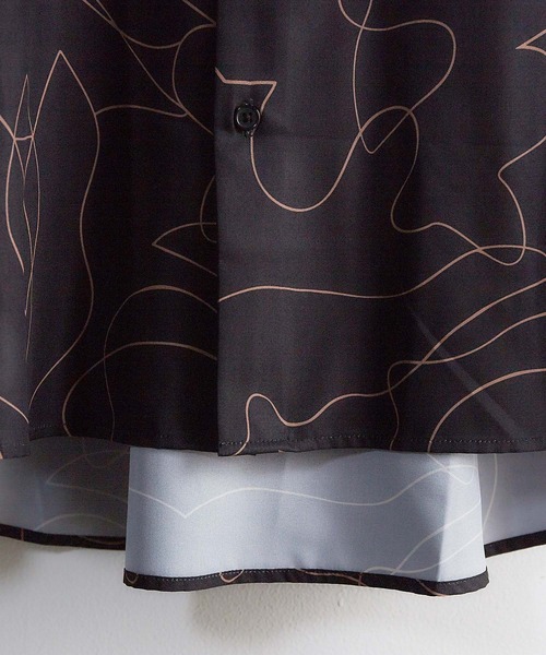 JUNRED（ジュンレッド）の「ラインアートペイントビックシャツ（シャツ/ブラウス・メンズ・ホワイト/ブラック/パープル系その他・M/L）」の4枚目の写真