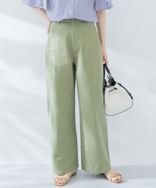 URBAN RESEARCH Sonny Label（アーバンリサーチサニーレーベル）の「ワイドチノパンツ（その他パンツ・レディース・グレー系その他/カーキ/ベージュ・38/36）」の3枚目の写真