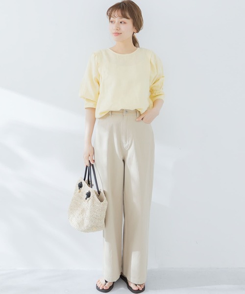 URBAN RESEARCH Sonny Label（アーバンリサーチサニーレーベル）の「ワイドチノパンツ（その他パンツ・レディース・グレー系その他/カーキ/ベージュ・38/36）」の9枚目の写真