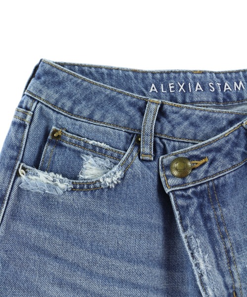 セール】Wrap Damaged Denim Pants/ラップダメージドデニム