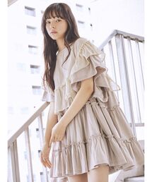 merry jenny | レイヤードカラーティアードミニワンピース(ワンピース)