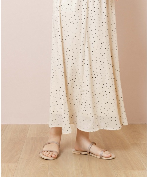 flower（フラワー）の「スウィーティドットスカート（スカート・レディース・ベージュ/アイボリー・FREE）」の9枚目の写真