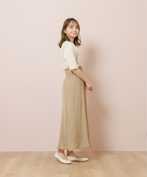 flower（フラワー）の「スウィーティドットスカート（スカート・レディース・ベージュ/アイボリー・FREE）」の13枚目の写真