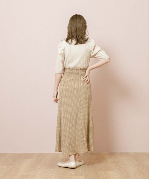 flower（フラワー）の「スウィーティドットスカート（スカート・レディース・ベージュ/アイボリー・FREE）」の14枚目の写真