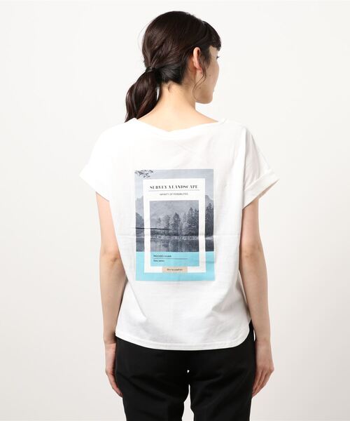 NICOLE white（ニコルホワイト）の「プリントＴシャツ（Tシャツ/カットソー・レディース・チャコールグレー/ブラウン/オフホワイト・FREE）」の18枚目の写真