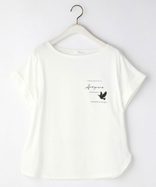 NICOLE white（ニコルホワイト）の「プリントＴシャツ（Tシャツ/カットソー・レディース・チャコールグレー/ブラウン/オフホワイト・FREE）」の19枚目の写真