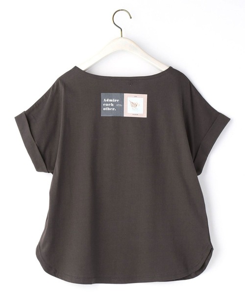 NICOLE white（ニコルホワイト）の「プリントＴシャツ（Tシャツ/カットソー・レディース・チャコールグレー/ブラウン/オフホワイト・FREE）」の10枚目の写真