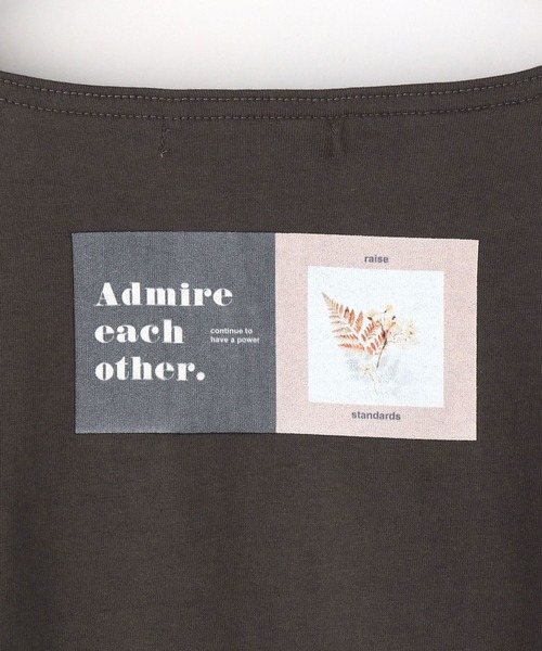 NICOLE white（ニコルホワイト）の「プリントＴシャツ（Tシャツ/カットソー・レディース・チャコールグレー/ブラウン/オフホワイト・FREE）」の14枚目の写真