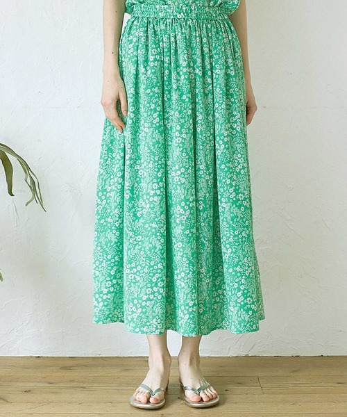 シロップ．（シロップ．）の「ふんわりギャザースカート（スカート・レディース・ライトグレー/グリーン・SMALL/MEDIUM/LARGE/X-LARGE/XX-LARGE）」の2枚目の写真