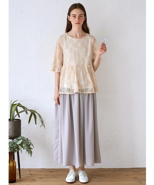 シロップ．（シロップ．）の「ふんわりギャザースカート（スカート・レディース・ライトグレー/グリーン・SMALL/MEDIUM/LARGE/X-LARGE/XX-LARGE）」の5枚目の写真